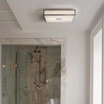 Astro Mashiko firkantet krom plafond LED loftlampe i badeværelse